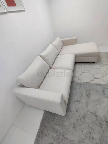 Beige color lshape sofa bed from Ikea