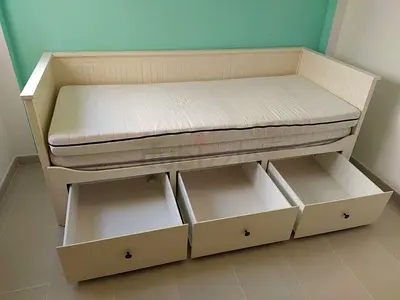 IKEA Hamnes day bed with 2 mattress and 3store drawers