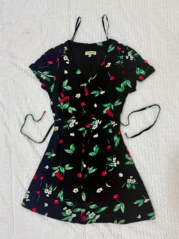 8Birdies Black Cherry Floral Mini Dress | Size S to M