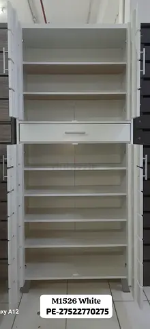 White Tall Multi-Shelf Storage Cabinet with Doors (brand new