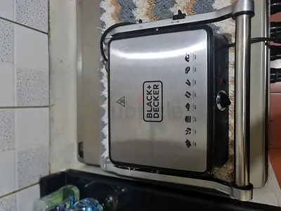 Black+Decker Stainless Steel Electric Grill / Sandwich Press - Good Working Condition
