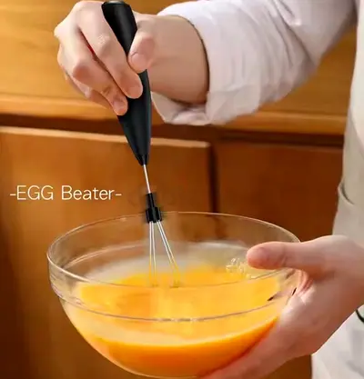 Battery Operated Handheld Whisk / Milk Frother — Portable, Cordless