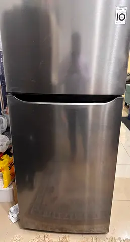 LG Top Freezer Refrigerator - Stainless Steel, 2-Door (Good Working Condition)