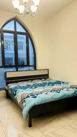 King size wooden bed frame with headboard , mattress and two side tables - good condition