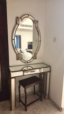 Antique Vintage Mirror with Table
