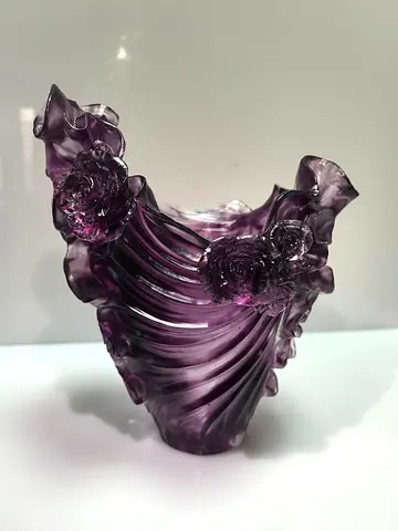 Large Handmade Crystal Decorative Piece - Luxury Art Glass