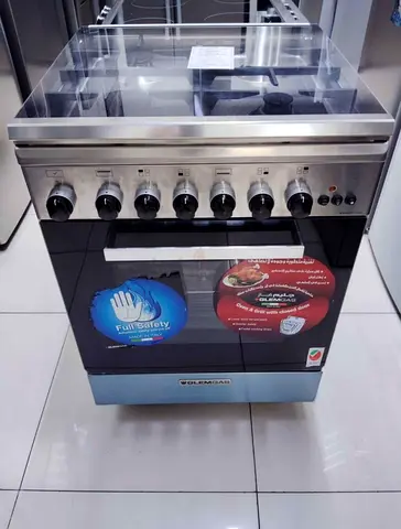 Free delivery Glemgas Stainless Steel 4-Burner Gas Cooker with Oven 60 cm