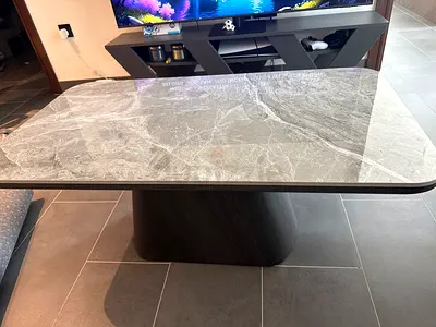 Grey marble coffee table