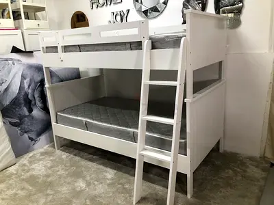 bunk beds with mattress convertable to single twins bed