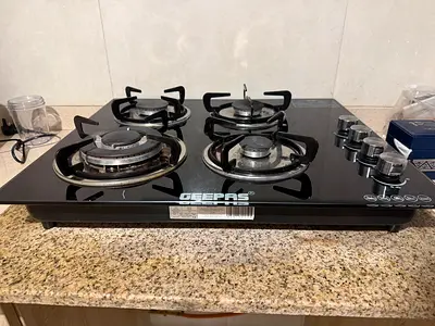 Geepas 4-Burner Glass Top Gas Hob - Used