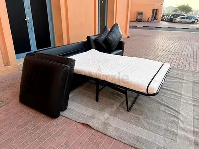 IKEA vimle three seater sofa bed with mattresses leather