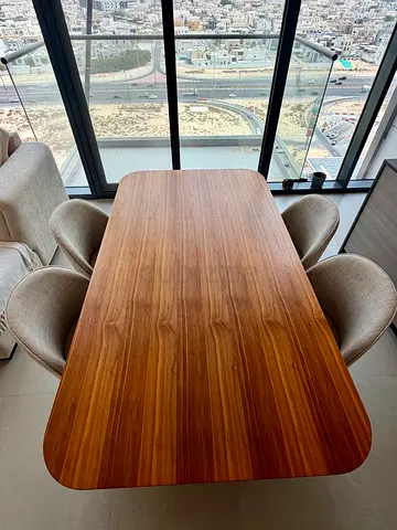 Dining Table with 4 Chairs - Wood Modern Design / Home Center