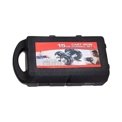 York Dark Grey Painted Dumbell Set 15Kg - Brand New