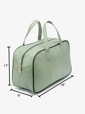 R&B Green Duffel Bag with Top Handles