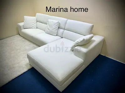 Still brand new marina home white color lshape Sofa