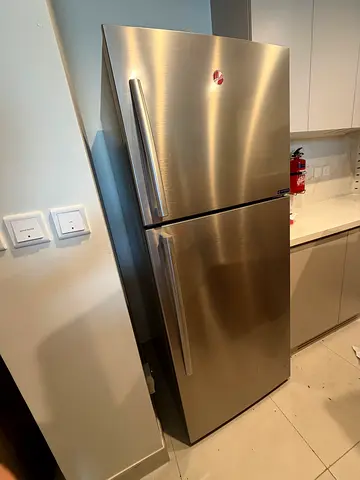 Stainless Steel Double-Door Refrigerator - Good Condition: 490 litres