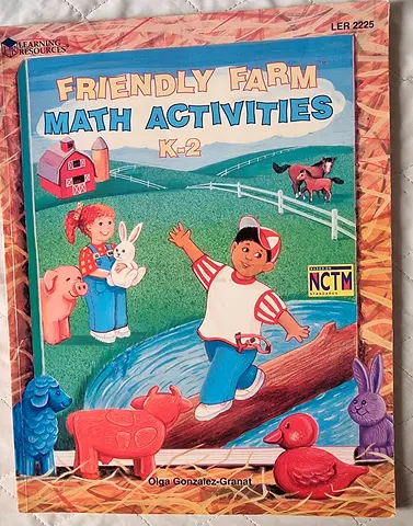 Friendly Farm Math Activities K-2 - Learning Resources workbook, Brand New