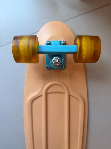 Original penny skateboard cruiser skateboard with transparent yellow wheels - good condition