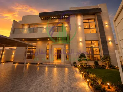 Brand New Villa for Annual Rent in Al Azra Al Riqqah Suburb Sharjah Luxury Villa with Ultra Super Deluxe Finishes Spacious Private Garden and a Grand
