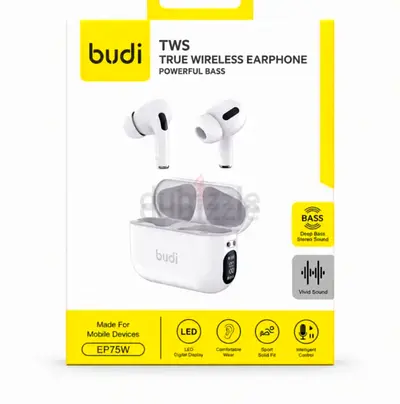 Wireless Bluetooth Earbuds budi - Mag-Pods with Charging Case (New)