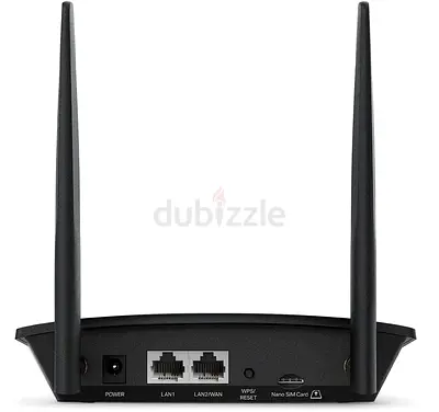 TP-Link TL-MR100 4G Router with SIM Slot, N300 Portable WiFi | 2 External Antennas, Plug & Play, Fle