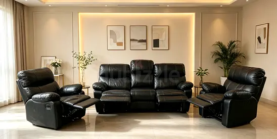 Sofa Recliner Leather 5 Seater