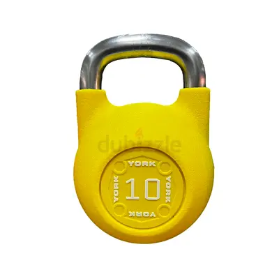 YORK PU Competition Kettlebell 10KG Yellow - Brand New