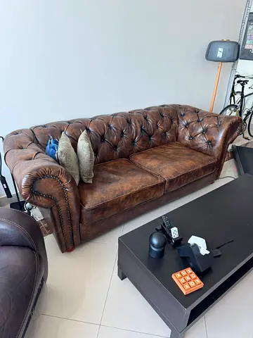Leather 3 seater couch premium