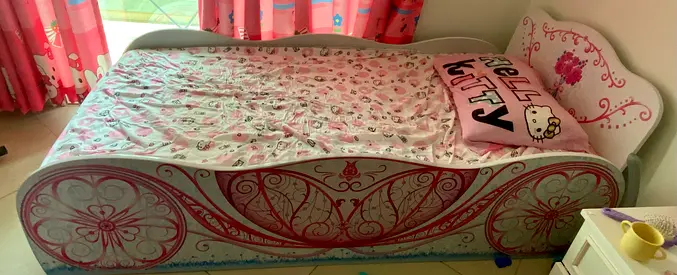 kids bed with mattress for sale 350 aed
