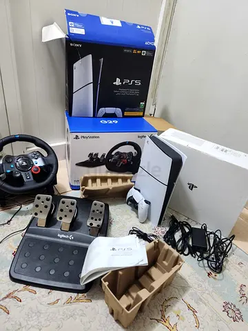 PlayStation 5 slim Console with Logitech G29 Wheel and Pedals - Complete Bundle new
