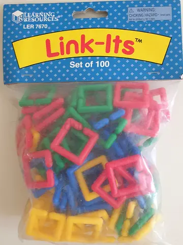 Learning Resources Link-Its Set of 100 - Linking Squares, Brand New