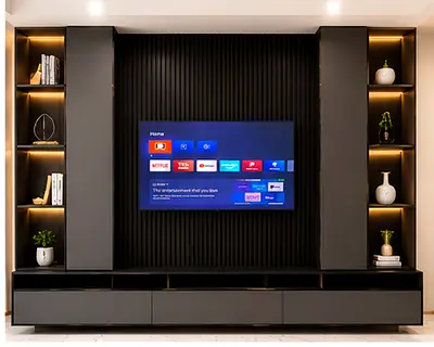 High-End TV Wall Units with Functional Storage