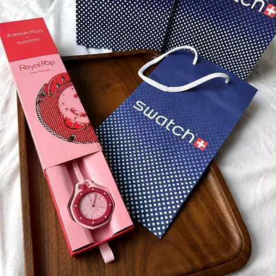 Swatch x Audemars Piguet Royal Pop Pink Limited Edition Watch in Box . Each piece 100