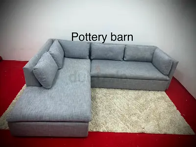 Like new condition pottery barn lshape sofa