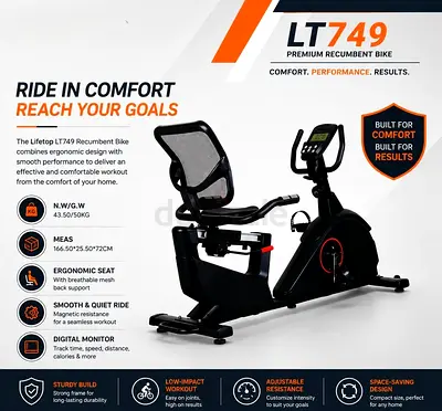 LT749 Premium Recumbent Bike