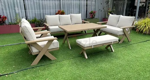 Outdoor garden sofa set with coffee table and bench - 6 pieces
