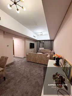 Luxury 2BHK fully furnished for rent in Al Nuaimia One Tower - Ajman, modern finishes, spacious, 2 b