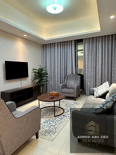 Fully furnished one bedroom and living room for annual rent in Gulf Towers Al Rashidiya 1 Ajman, mas