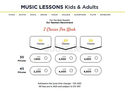 MUSIC LESSONS FOR 20% DISCOUNT!