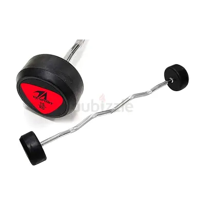 TA Sports Professional Curl Barbell – Rubber Coated Finish 20Kg - Brand New