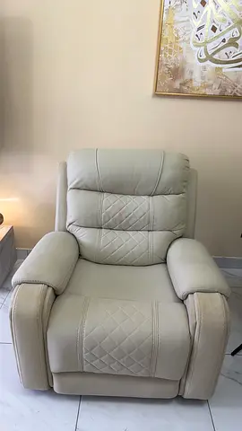 Comfortable Cream Recliner Chair good condition , need to sell urgent, price 400 dirhams