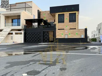 Turnkey villa with all fees included, on the main street, ready to move in, with a special discount for cash in the most prestigious areas of Ajman, f