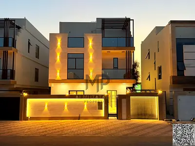 Luxury villa in Al-Haliou 2, opposite Al-Hamidiyah Park. Modern design and VIP finishing. Garden and terrace. Prime location. Electricity and water in