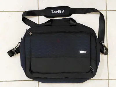 Traveller Black Shoulder Laptop Bag