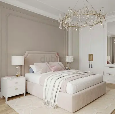 Upholstered King Size Bed with Headboard and Base
