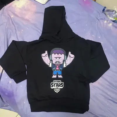 Black Brawl Stars Kids Hoodie - Size Small