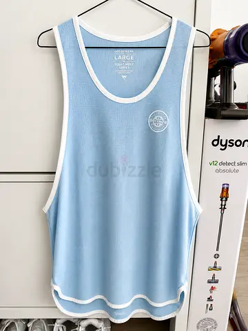 SQUATWOLF Men's Golden Era Waffle Tank bluebell colour (L)