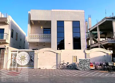 Villa for sale in Ajman, Al Yasmin area. 5 master bedrooms, living room, majlis, maid's room. Freehold ownership for all nationalities. Bank financing