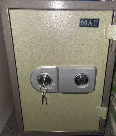 MAF steel office safe with dual key lock - good condition