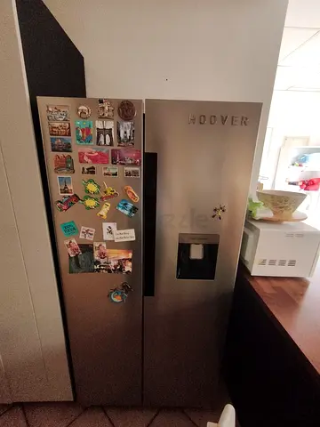 Hoover Side-by-Side Refrigerator with Water Dispenser - Stainless Steel